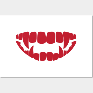 scary teeth face mask Posters and Art